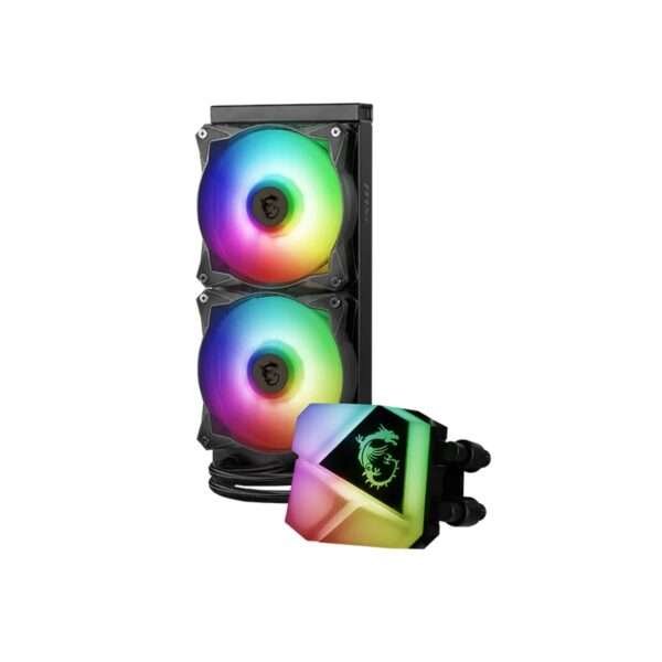 MSI MAG CORELIQUID C240 240mm ARGB Liquid CPU Cooler – High-Performance Cooling with Dual Fans 2