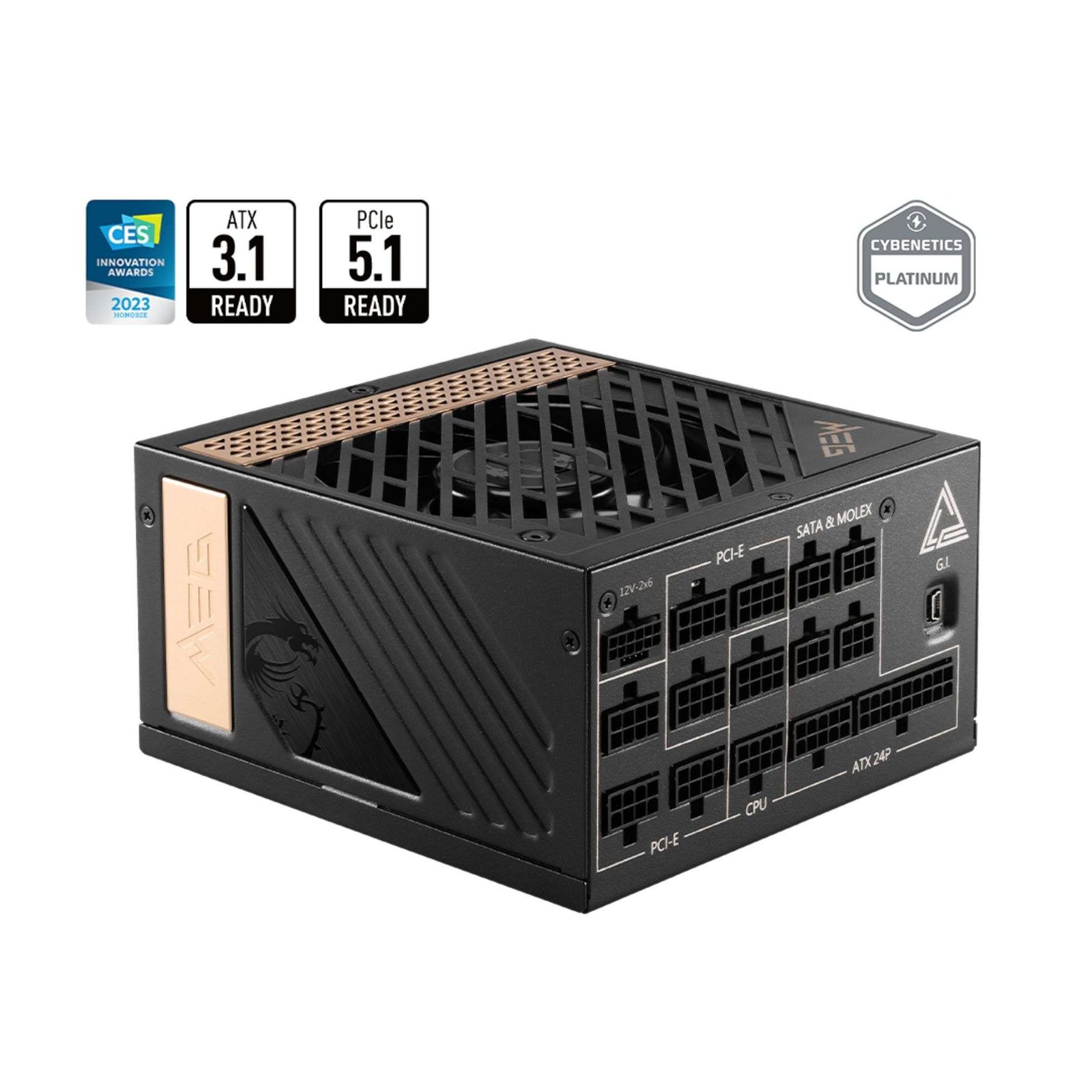 MSI MEG Ai1300P PCIe 5.0 – 1300W Platinum Fully Modular Power Supply 1 MSI MEG Ai1300P PCIe 5.0 – 1300W Platinum Fully Modular Power Supply 1