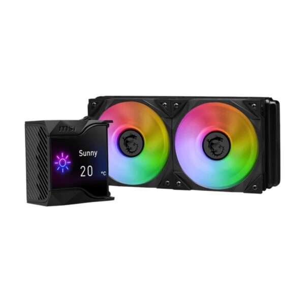 MSI MPG CORELIQUID D240 AIO ARGB Liquid Cooler – 240mm Radiator, 2.4” IPS Display, High-Performance Cooling 2