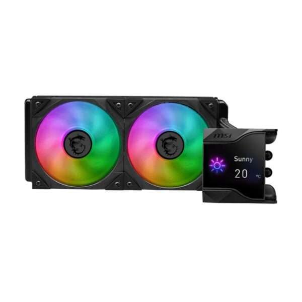 MSI MPG CORELIQUID D240 AIO ARGB Liquid Cooler – 240mm Radiator, 2.4” IPS Display, High-Performance Cooling 3