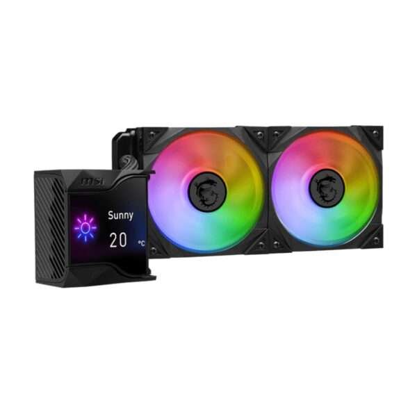 MSI MPG CORELIQUID D240 AIO ARGB Liquid Cooler – 240mm Radiator, 2.4” IPS Display, High-Performance Cooling 5