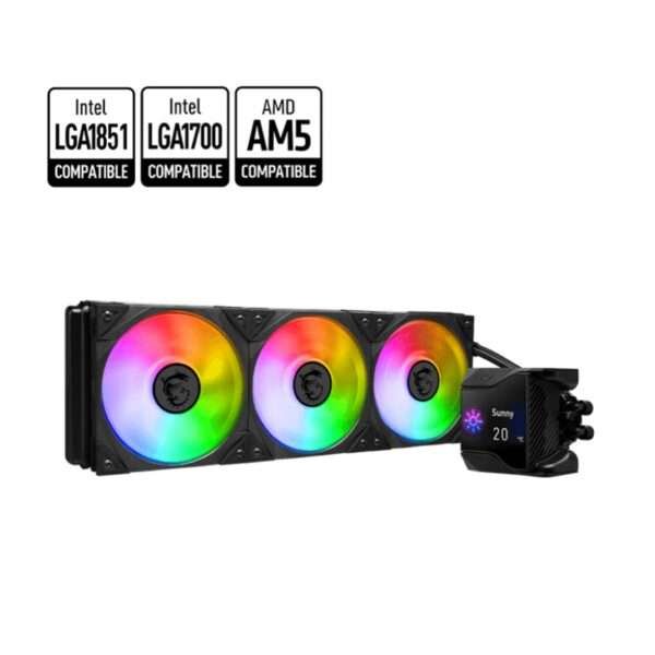 MSI MPG CORELIQUID D360 AIO Liquid Cooler – 360mm Radiator, 2.4 IPS Display, ARGB 1