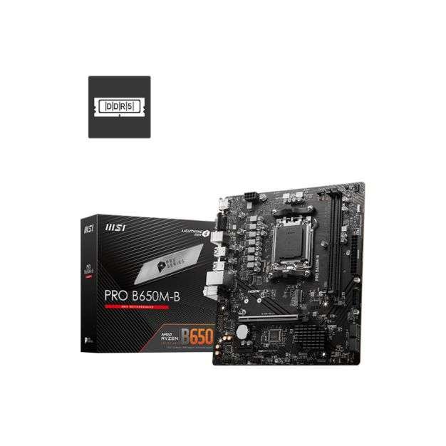 MSI Pro B650M-B AM5 mATX Motherboard – DDR5, PCIe 4.0, M.2 Slot, Realtek 2.5Gb LAN 1 MSI Pro B650M-B AM5 mATX Motherboard – DDR5, PCIe 4.0, M.2 Slot, Realtek 2.5Gb LAN 1
