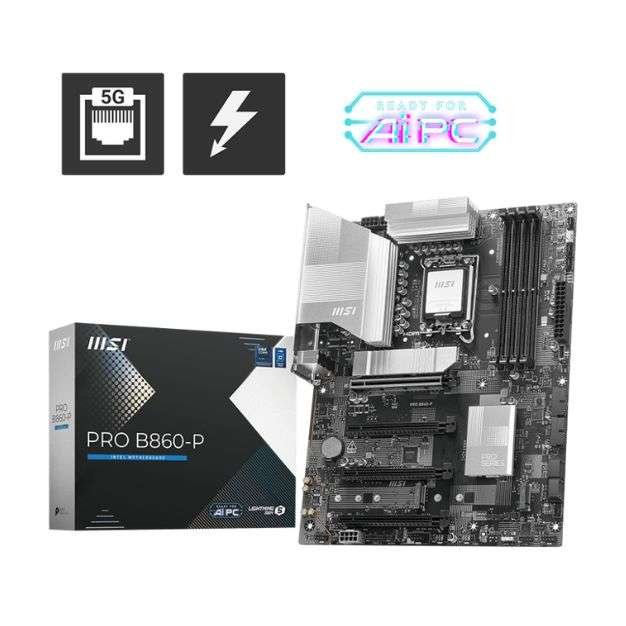 MSI Pro Z890-P Wi-Fi ATX Motherboard – LGA 1851, DDR5, PCIe 5.0, Wi-Fi 7, 4x M.2 1 MSI Pro Z890-P Wi-Fi ATX Motherboard – LGA 1851, DDR5, PCIe 5.0, Wi-Fi 7, 4x M.2 1