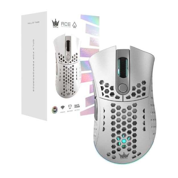 Galax HOF Ace M2 White Wireless Gaming Mouse – 38000 DPI, Nvidia Reflex, ARGB Galax HOF Ace M2 White Wireless Gaming Mouse – 38000 DPI, Nvidia Reflex, ARGB