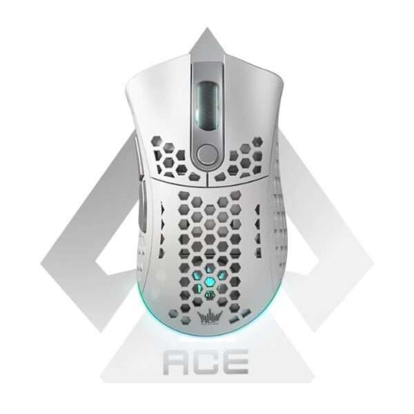 Galax HOF Ace M2 White Wireless Gaming Mouse – 38000 DPI, Nvidia Reflex, ARGB