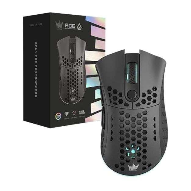 HOF Ace M2 Black Wireless Gaming Mouse – Nvidia Reflex, 38000 DPI, ARGB
