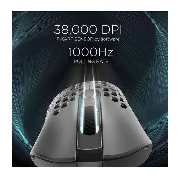 HOF Ace M2 Black Wireless Gaming Mouse – Nvidia Reflex, 38000 DPI, ARGB