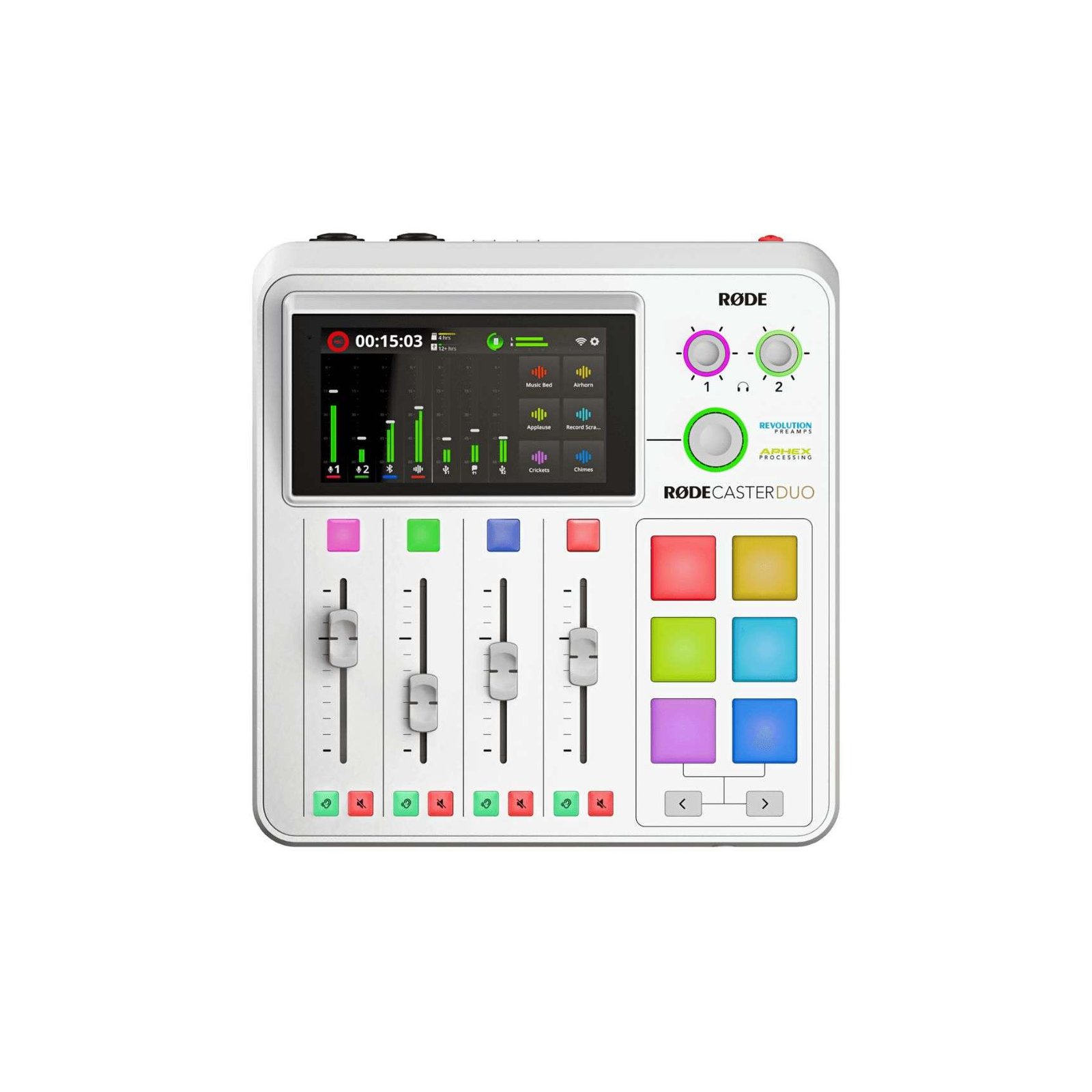 RØDECaster Duo White | Professional Audio Mixer for Creators & Podcasters RØDECaster Duo White | Professional Audio Mixer for Creators & Podcasters