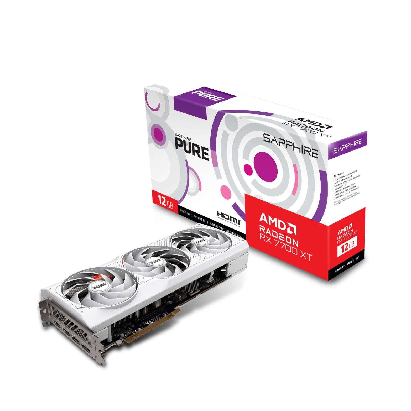 SAPPHIRE PURE AMD Radeon™ RX 7700 XT 12GB GDDR6 Graphics Card