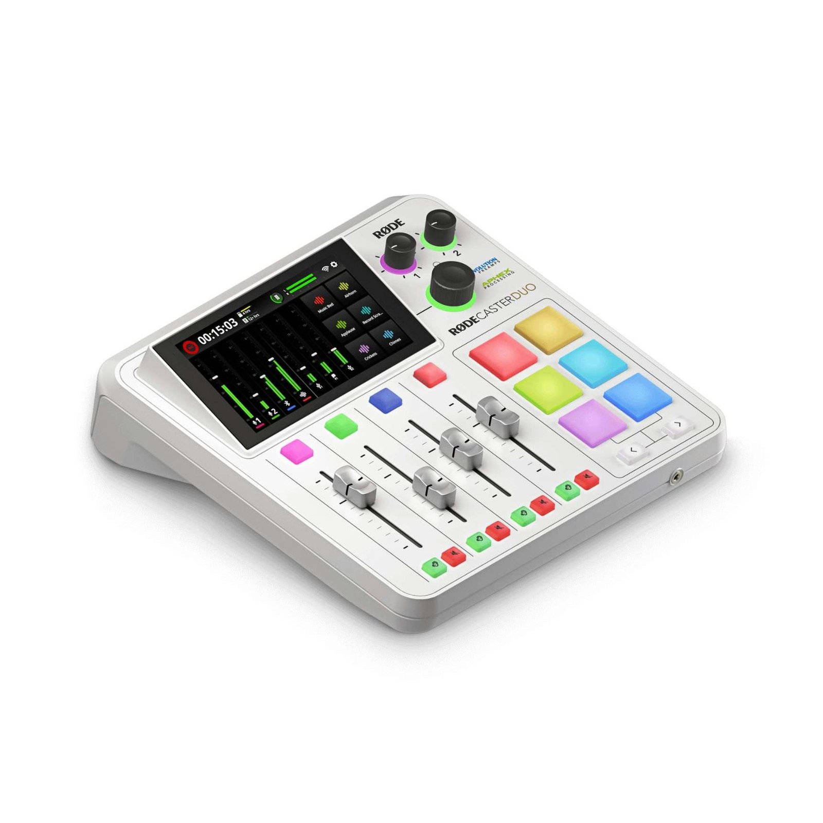 RØDECaster Duo White | Professional Audio Mixer for Creators & Podcasters RØDECaster Duo White | Professional Audio Mixer for Creators & Podcasters