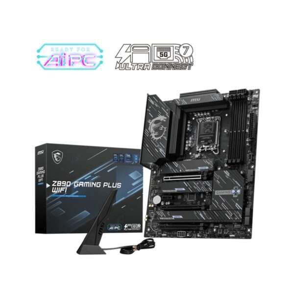 MSI Z890 GAMING PLUS WIFI – LGA 1851, DDR5, PCIe 5.0, ATX Motherboard 1