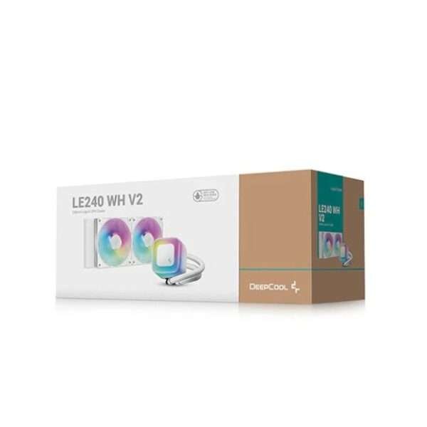 DeepCool LE240 V2 White 240mm ARGB AIO Liquid CPU Cooler