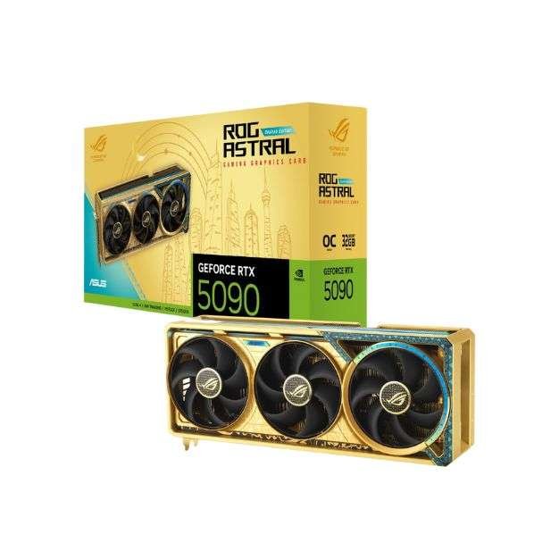 ASUS ROG Astral GeForce RTX™ 5090 Dhahab Edition – 32GB GDDR7, 24K Gold-Plated Collector’s GPU