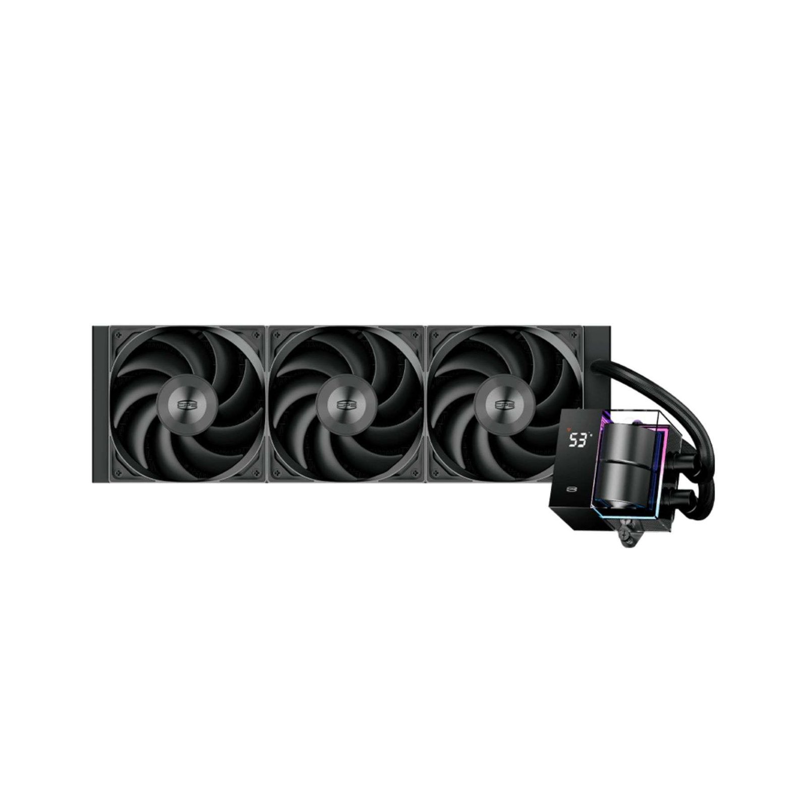 PCCOOLER CPS DS360 BK AIO Liquid Cooler – 360mm Radiator with Mirror Pump Design
