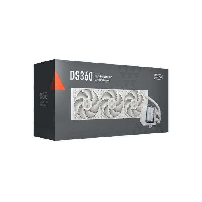 PCCOOLER CPS DS360 WH AIO Liquid CPU Cooler – 360mm Radiator with Mirror Pump Design PCCOOLER CPS DS360 WH AIO Liquid CPU Cooler – 360mm Radiator with Mirror Pump Design