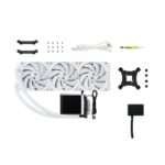 TRYX PANORAMA ARGB 360mm AIO CPU Liquid Cooler – White | 6.5” 2K AMOLED Display, 60Hz, Asetek 8th Gen Pump, ARGB Fans, Intel/AMD Compatible