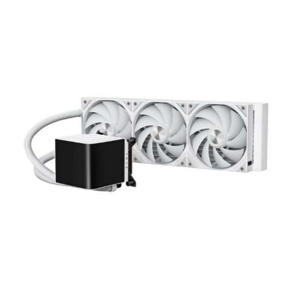 TRYX PANORAMA ARGB 360mm AIO CPU Liquid Cooler – White | 6.5” 2K AMOLED Display, 60Hz, Asetek 8th Gen Pump, ARGB Fans, Intel/AMD Compatible