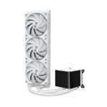 TRYX PANORAMA ARGB 360mm AIO CPU Liquid Cooler – White | 6.5” 2K AMOLED Display, 60Hz, Asetek 8th Gen Pump, ARGB Fans, Intel/AMD Compatible
