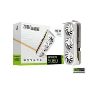 ZOTAC GAMING GeForce RTX 5080 SOLID OC White Edition – 16 GB GDDR7 PCIe 5.0 Graphics Card