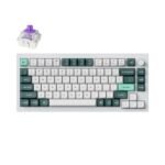Keychron Q1 HE QMK Wireless Custom Keyboard – 75% Layout, Magnetic Hall-Effect Switches, Tri‑Mode Wireless (2.4 GHzBluetoothWired), Shell White, Includes Knob