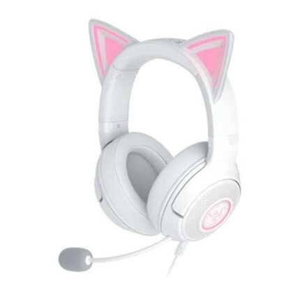 Razer Kraken Kitty V2 – Wired RGB Gaming Headset with Chroma Kitty Ears – White