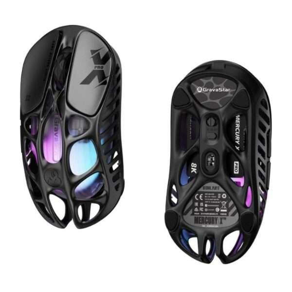 GravaStar Mercury X Pro Wireless Gaming Mouse – 8000Hz, 32,000 DPI, Magnesium Alloy Frame – Black