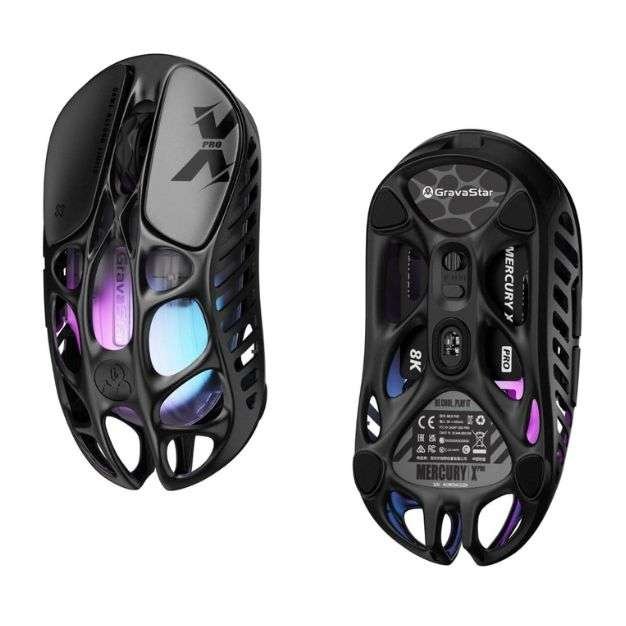 GravaStar Mercury X Pro Wireless Gaming Mouse – 8000Hz, 32,000 DPI, Magnesium Alloy Frame – Black GravaStar Mercury X Pro Wireless Gaming Mouse – 8000Hz, 32,000 DPI, Magnesium Alloy Frame – Black