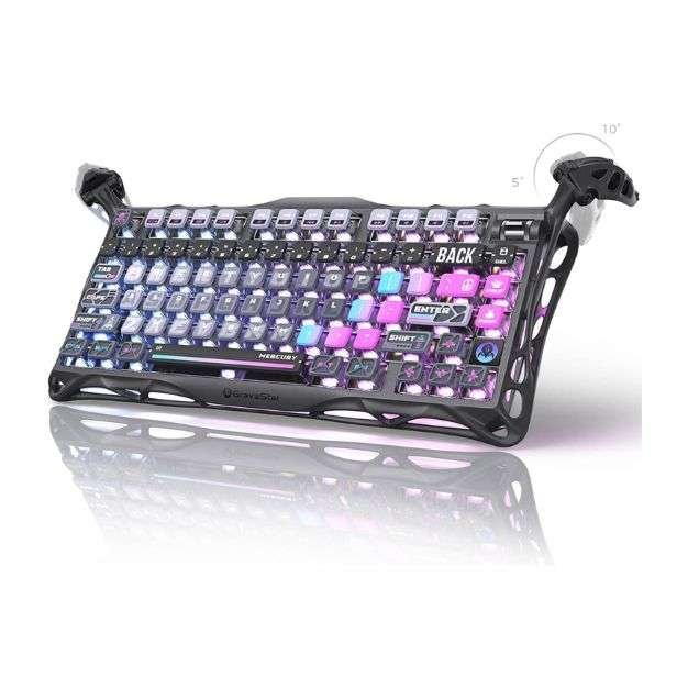 GravaStar Mercury K1 Pro Wireless Mechanical Gaming Keyboard – 75% Layout, Galaxy Black GravaStar Mercury K1 Pro Wireless Mechanical Gaming Keyboard – 75% Layout, Galaxy Black