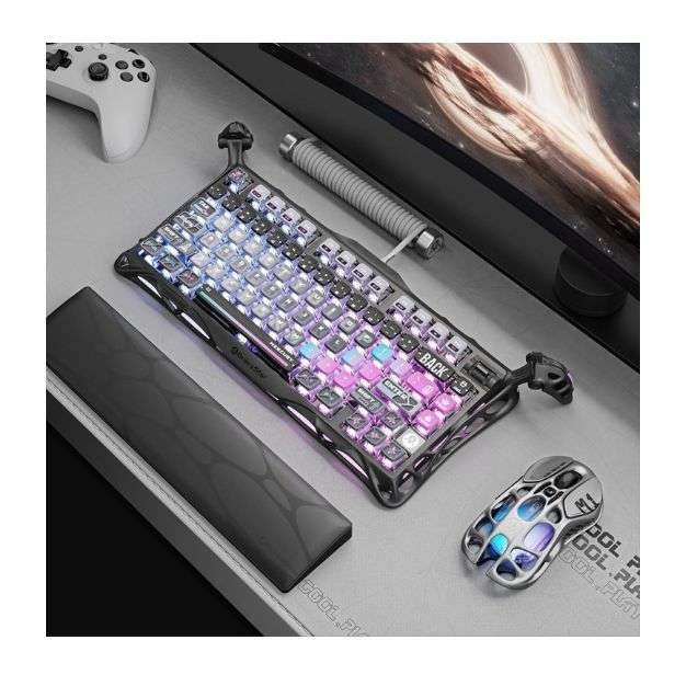 GravaStar Mercury K1 Pro Wireless Mechanical Gaming Keyboard – 75% Layout, Galaxy Black GravaStar Mercury K1 Pro Wireless Mechanical Gaming Keyboard – 75% Layout, Galaxy Black