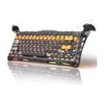 GravaStar Mercury K1 Pro Wireless Mechanical Gaming Keyboard – 75% Layout, Battle-Worn Orange