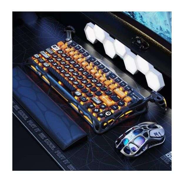 GravaStar Mercury K1 Pro Wireless Mechanical Gaming Keyboard – 75% Layout, Battle-Worn Orange GravaStar Mercury K1 Pro Wireless Mechanical Gaming Keyboard – 75% Layout, Battle-Worn Orange