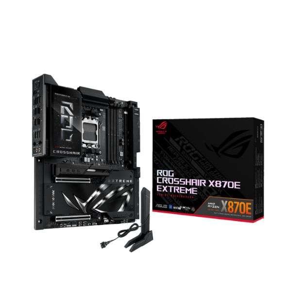 ASUS ROG CROSSHAIR X870E EXTREME AM5 E-ATX Gaming Motherboard – DDR5, PCIe 5.0, Wi-Fi 7, USB4, 5” LCD