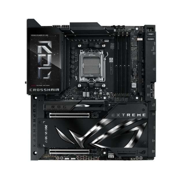 ASUS ROG CROSSHAIR X870E EXTREME AM5 E-ATX Gaming Motherboard – DDR5, PCIe 5.0, Wi-Fi 7, USB4, 5” LCD