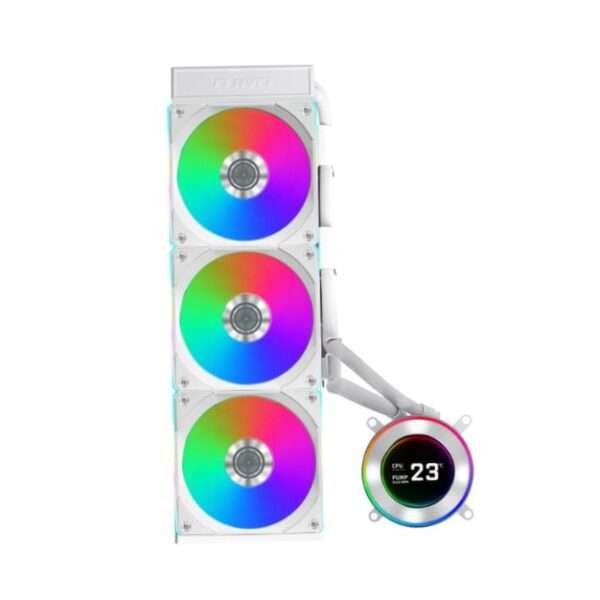 Lian Li Hydroshift II LCD-C 360CL White – 360mm AIO Liquid Cooler with 2.1” IPS LCD & UNI FAN CL Wireless