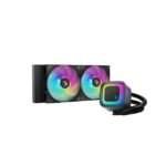 DeepCool LE240 V2 ARGB Liquid CPU Cooler – 240mm Radiator, Dual 120mm PWM Fans, 3400 RPM Pump, RGB Lighting – Black