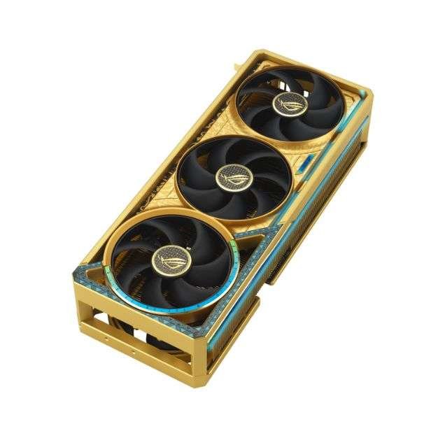 ROG Astral GeForce RTX™ 5080 Dhahab CORE OC Edition – 16GB GDDR7, Triple Axial-Tech Fans, RGB, Overclocked GPU