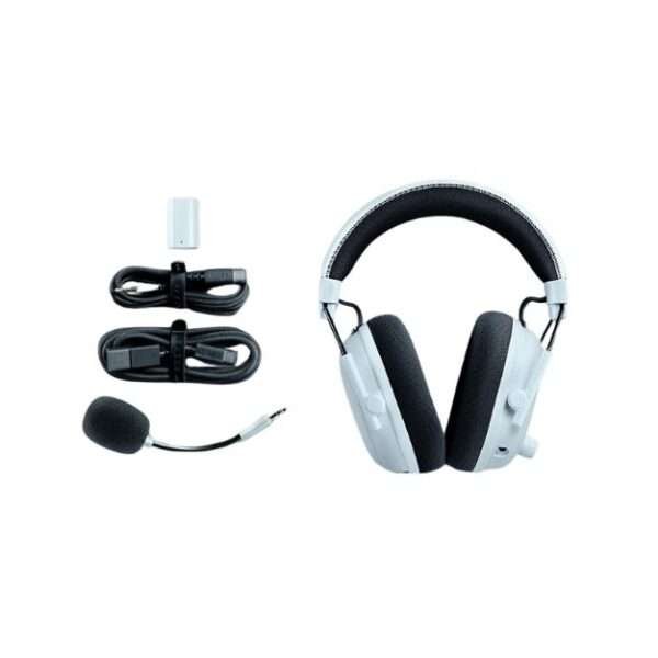 Razer Kraken V3 Pro Wireless Gaming Headset – White | THX Spatial Audio, HyperSense Haptics, Detachable Mic, RGB Chroma