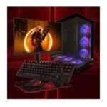 Custom Gaming PC – AMD Ryzen 7 9800X3D, RTX 5070 Ti OC 16GB, 32GB DDR5 6000MHz, 1TB NVMe SSD, AOC Q27G11E 2K 180Hz Monitor, 7-Fan RGB Case, Redragon 4-in-1 Bundle