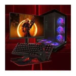 Custom Gaming PC – AMD Ryzen 7 9800X3D, RTX 5070 Ti OC 16GB, 32GB DDR5 6000MHz, 1TB NVMe SSD, AOC Q27G11E 2K 180Hz Monitor, 7-Fan RGB Case, Redragon 4-in-1 Bundle