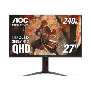 AOC Q27G4ZD 27” QD-OLED Gaming Monitor – 2K QHD, 240Hz, 0.03ms, FreeSync Premium