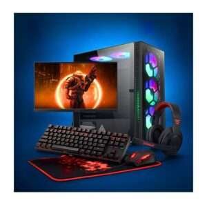 Custom Gaming PC – Intel Core i5-14400F, ASUS RTX 3060 12GB Dual, 16GB XPG RGB RAM, 1TB NVMe SSD, AOC 27G11ZE2 240Hz Gaming Monitor, Montech X3 Case, Redragon K552 RGB Keyboard & Mouse