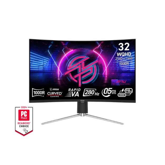 MSI MPG 325CQRXF 32” 2K WQHD Curved Gaming Monitor – 280Hz, 0.5ms, Rapid VA, 1000R, FreeSync Premium MSI MPG 325CQRXF 32” 2K WQHD Curved Gaming Monitor – 280Hz, 0.5ms, Rapid VA, 1000R, FreeSync Premium