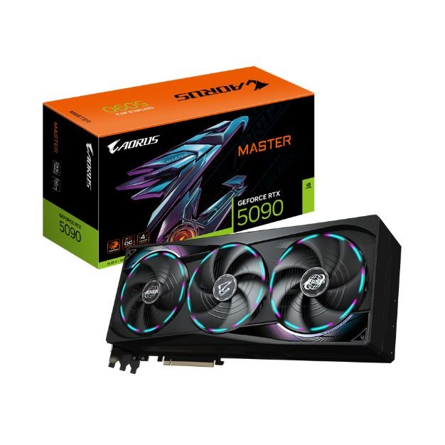 AORUS GeForce RTX 5090 MASTER 32GB GDDR7 Graphics Card – 4K/8K Gaming, AI-Ready, RGB Fusion, WINDFORCE Cooling