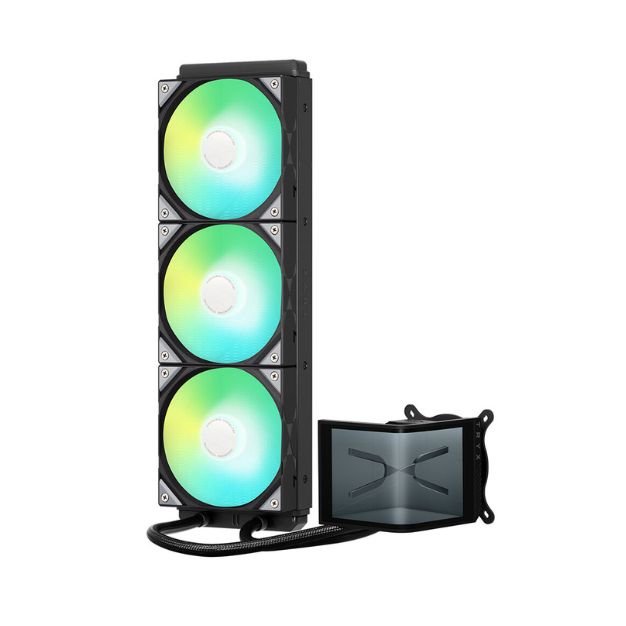 TRYX PANORAMA SE ARGB 360 Black CPU Liquid Cooler – 2.4" Rotatable AMOLED Screen, High-Performance 360mm AIO Cooling, PWM Fans & Dynamic RGB Lighting TRYX PANORAMA SE ARGB 360 Black CPU Liquid Cooler – 2.4" Rotatable AMOLED Screen, High-Performance 360mm AIO Cooling, PWM Fans & Dynamic RGB Lighting