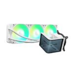 TRYX PANORAMA SE ARGB 360 White CPU Liquid Cooler – 2.4" Rotatable AMOLED Screen, High-Performance AIO Cooling System, PWM Fans, and Dynamic RGB Lighting