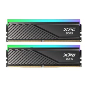 Adata XPG Lancer Blade RGB 16GB (2x8GB) DDR5 5600MT/s Desktop Memory – CL46, AMD EXPO & Intel XMP 3.0, Low-Profile RGB, Black