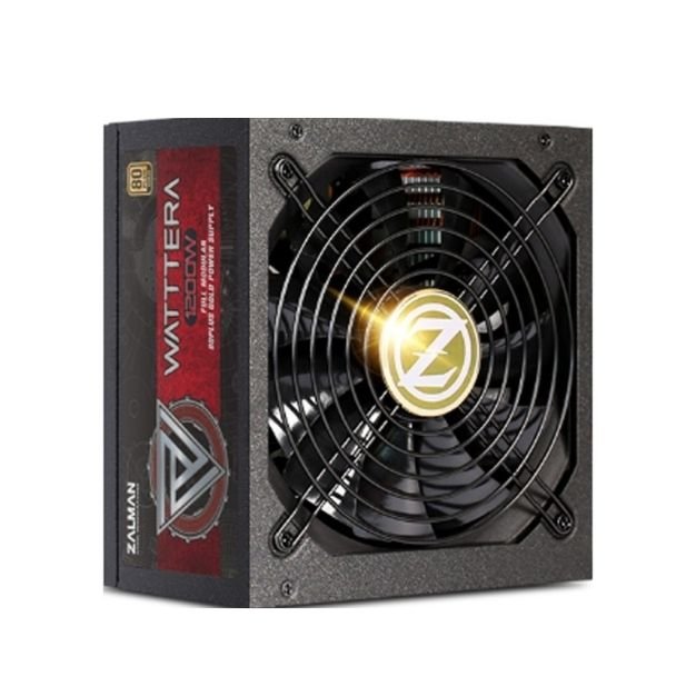 Zalman WATTTERA 1200W Power Supply – 80 PLUS Gold, Fully Modular PSU, 135mm Quiet Fan, Active PFC, Black