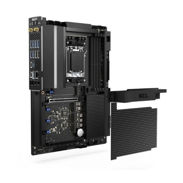 NZXT N9 X870E Gaming Motherboard – AMD X870E, AM5, ATX, DDR5, PCIe 5.0, Wi-Fi 7, USB4, Black