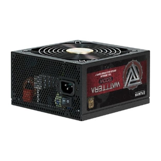 Zalman WATTTERA 1200W Power Supply – 80 PLUS Gold, Fully Modular PSU, 135mm Quiet Fan, Active PFC, Black